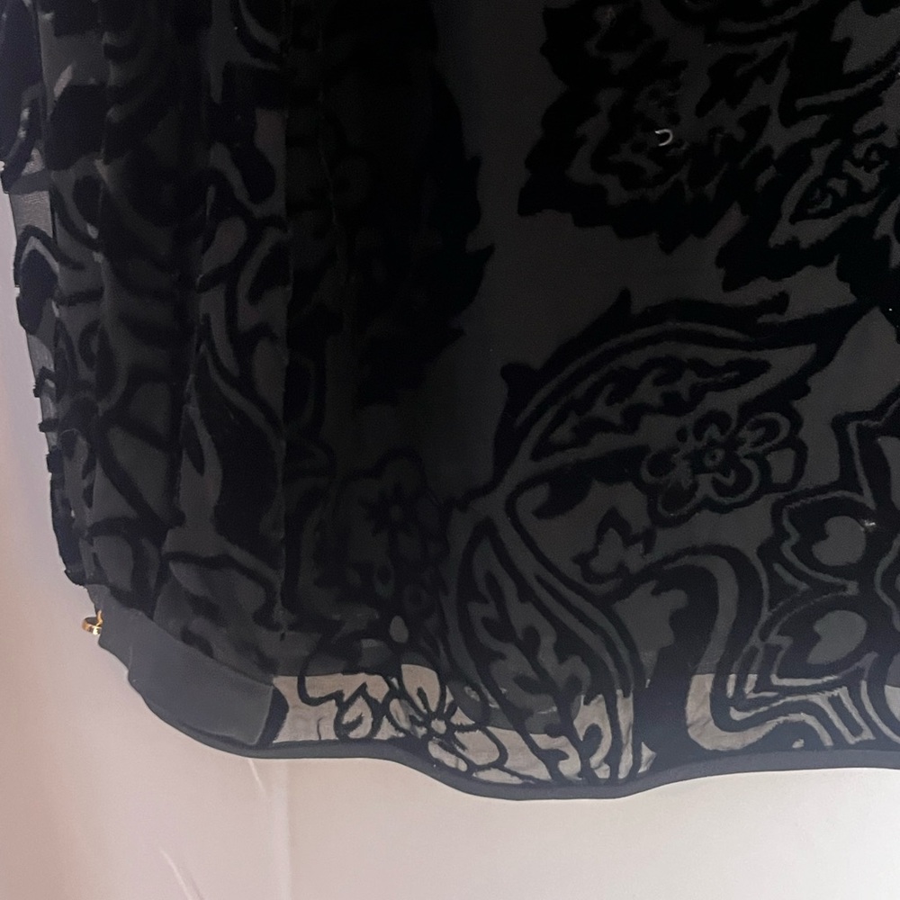 Tory Burch Black Velvet Burnout Tunic - Picture 9 of 11